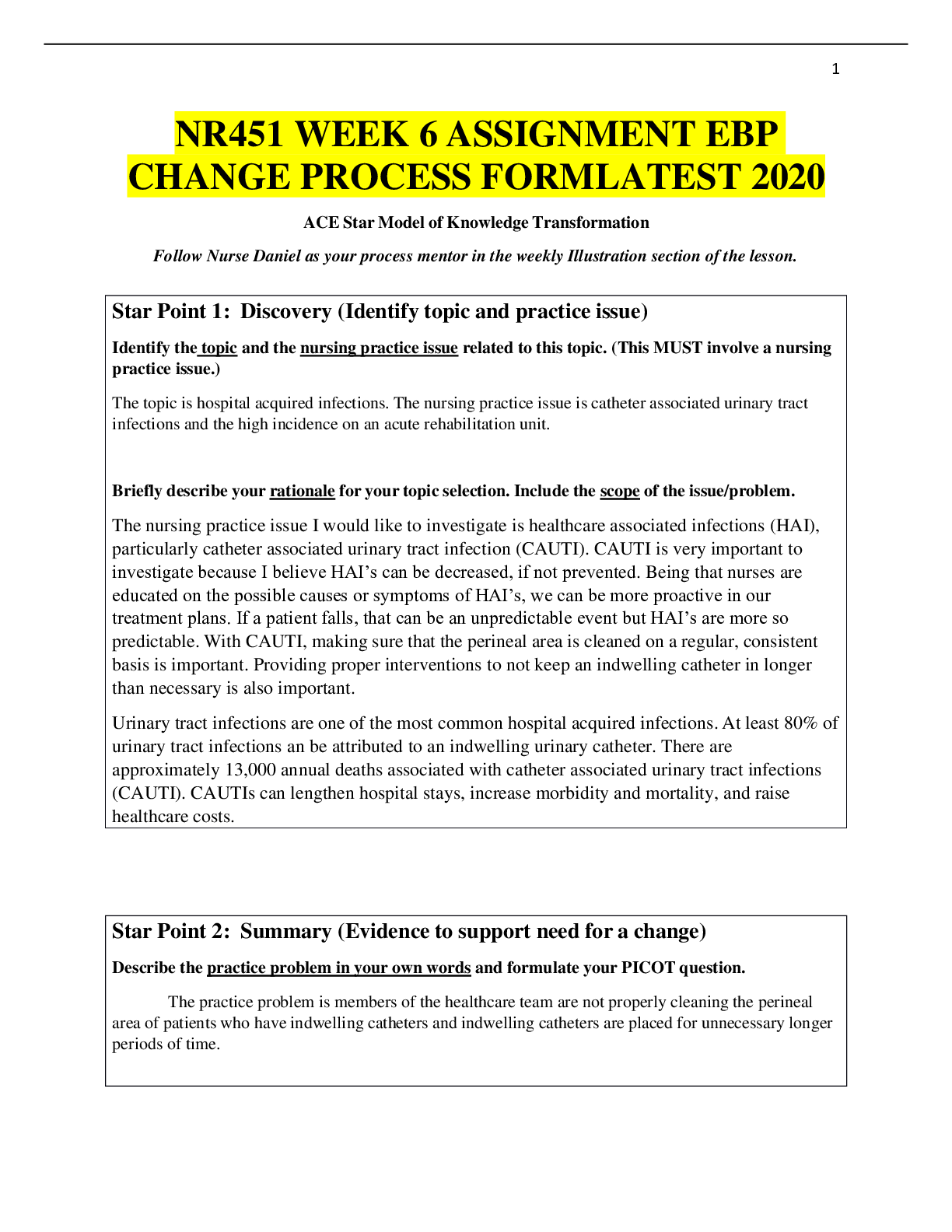 ebp change process assignment